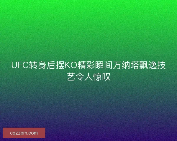 UFC转身后摆KO精彩瞬间万纳塔飘逸技艺令人惊叹